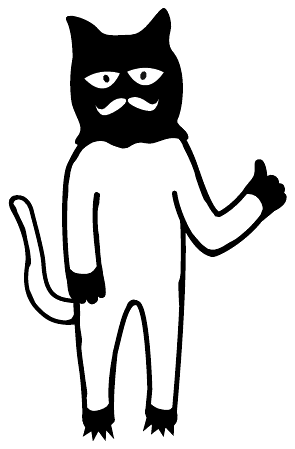 O gato de bigode fazendo joia