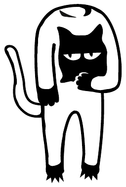 O gato de moletom com a própria cara estampada no peito