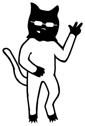 O gato de óculos escuros fazendo o sinal de paz