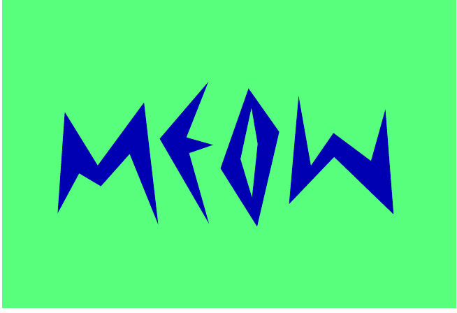 O mesmo lockup do gato e do wordmark sobre verde neon
