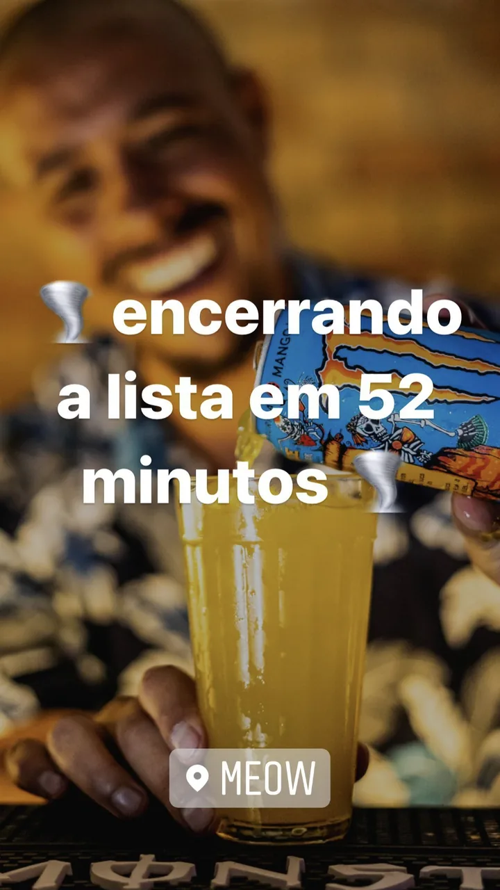Story com a contagem: encerrando a lista em 52 minutos