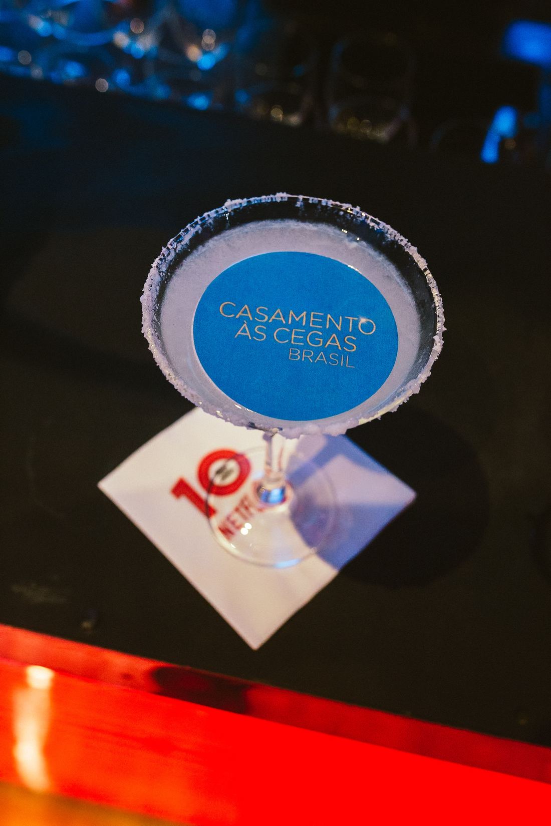 A margarita da sala Casamento às Cegas