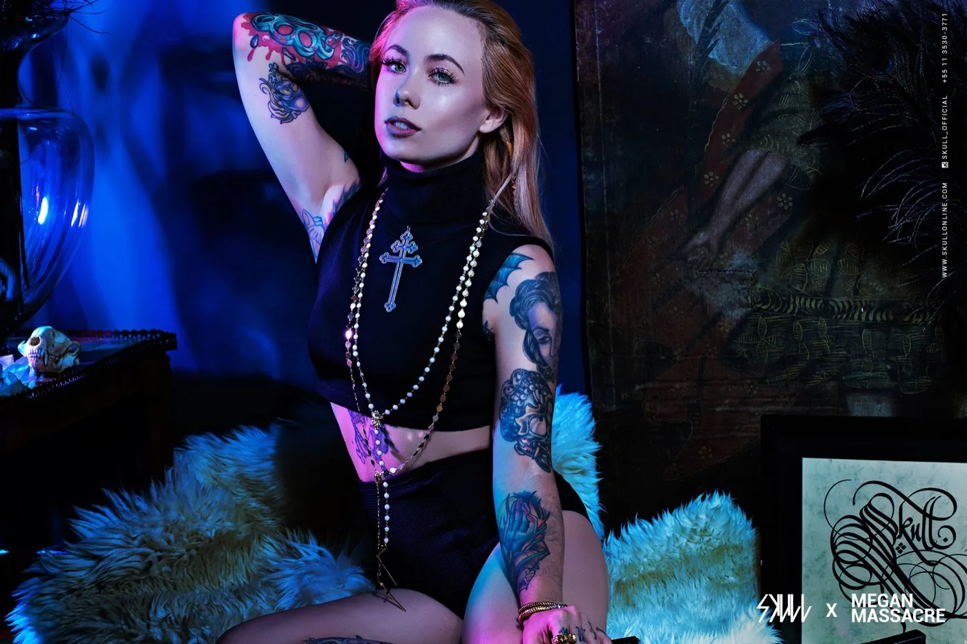 Peça da cápsula SKULL x Megan Massacre